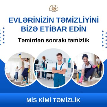 ev təmizləmə xidməti: Təmizlik | Evlər, Kafe, mağazalar, Ofislər | Təmirdən sonra təmizlik