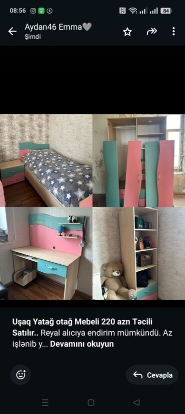 otaq qaplsl: *Uşaq Yatağ otağ Mebeli 220 azn Təcili Satılır. * Reyal alıcıya