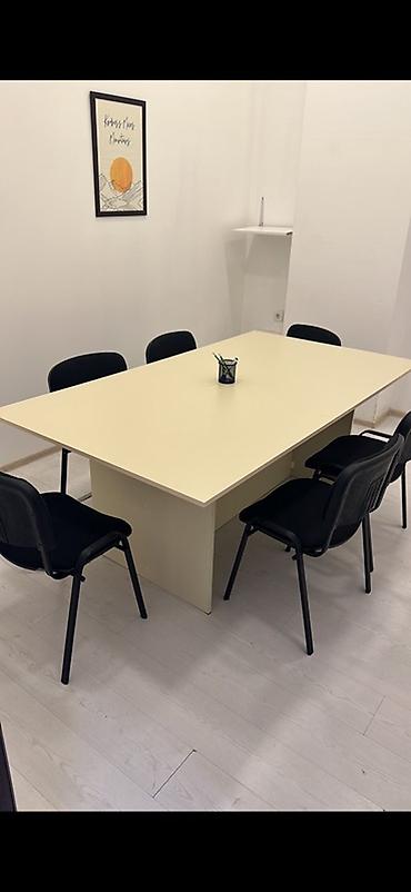 ofis oturacaqlari: Dördbucaq masa, Siyirməsiz, Laminat — 1