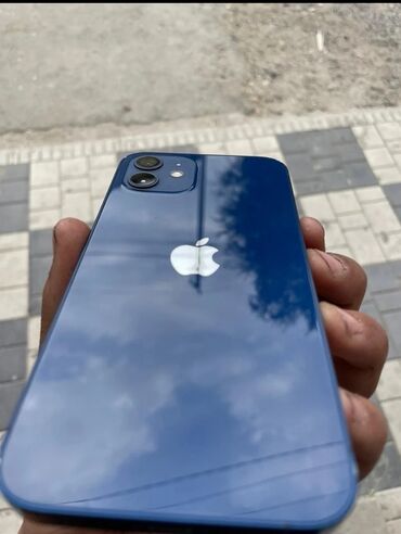 Apple iPhone: IPhone 12, 128 ГБ, Синий, Защитное стекло, Чехол, 83 %