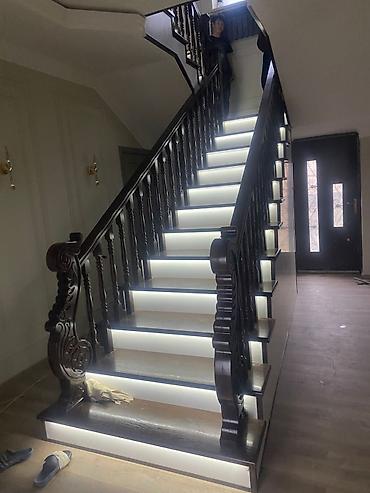 Деревянные лестницы: Деревянная лестница Для дома, Форма лестницы: Прямая, Стиль: Классический — 8