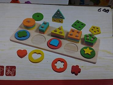 Оюнчуктар: Деревянный развивающий набор Set Column Matching Plate - Игровая — 2