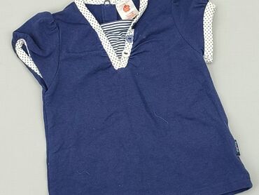 biała dopasowana bluzka z długim rękawem: T-shirt, 9-12 months, condition - Very good