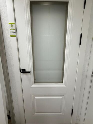 двери с двух сторон из бельгии: Ички эшик айнек менен, Сол, түсү - Ак