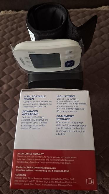 Тонометрлер: Тонометр на запястье OMRON 3 Series Wrist (Blood Pressure Monitor) - — 1