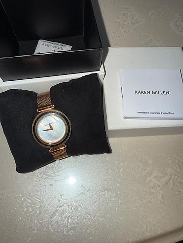 Наручные часы: İştənmiyib. Duty freeden alınıb. Karen Millen qadın saatı – Analoq — 1
