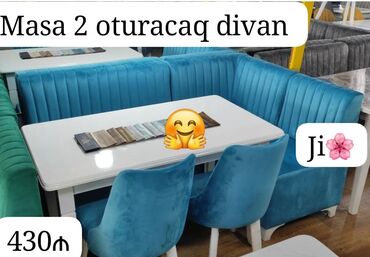 Qonaq otağı dəstləri: Künc divan və masa desti yeni