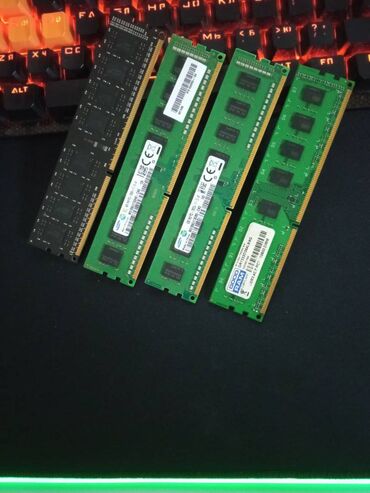 Оперативная память (RAM): Оперативная память, Б/у, Samsung, 4 ГБ, DDR3, 1333 МГц, Для ПК