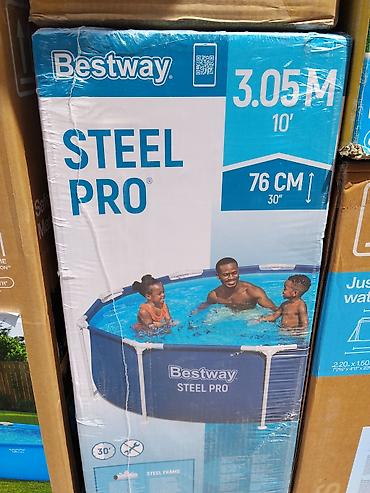 Бассейны: Каркасный круглый бассейн Bestway Steel Pro. - Диаметр: 3.05 м (10’) — 1