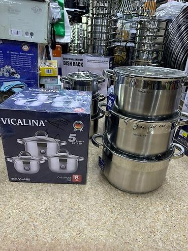 pot: Набор кастрюль VICALINA VL-485 (6 предметов) - Материал: нержавеющая — 5