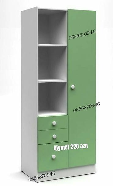 Paltar dolabları, qarderoblar: Məhsul: Geyim şkafları Model 1 (ağ, 2 qapılı): - İki qapı, aşağıda 2 — 6