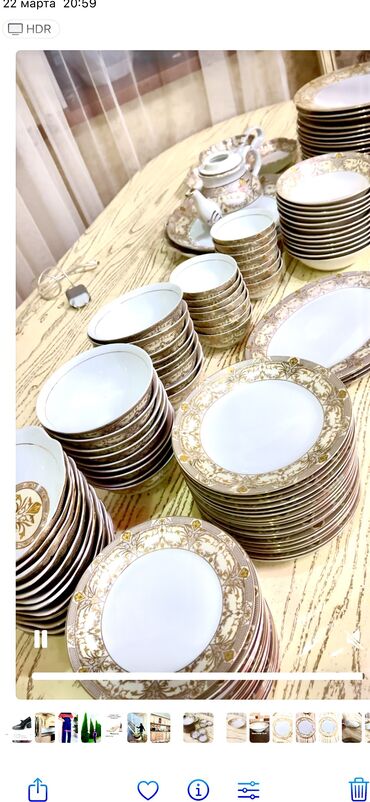 Наборы посуды: Сервиз. 18 персон. Тарелка 3тур18 штуктан ар бири,салатница 2тур at lalafo.kg — 11 Наборы посуды: Сервиз. 18 персон. Тарелка 3тур18 штуктан ар бири,салатница 2тур — 11