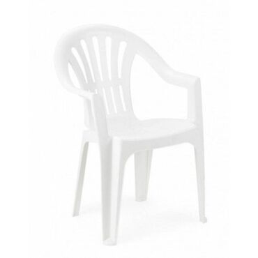 sankerski stolici: Chair for garden, Plastic, color - White