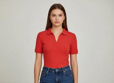 t shirt z dziurami: Damska koszulka polo, rozmiar S