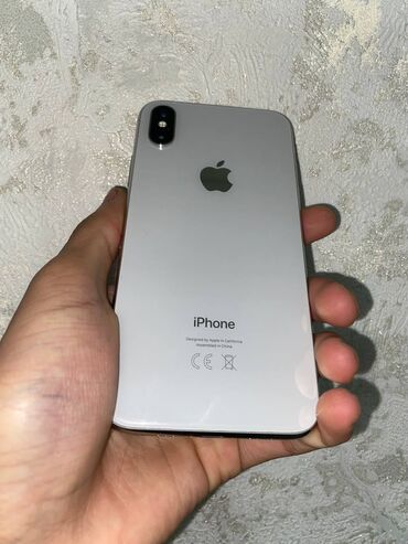 Apple iPhone: IPhone X, Б/у, 64 ГБ, Белый, Чехол, 100 %