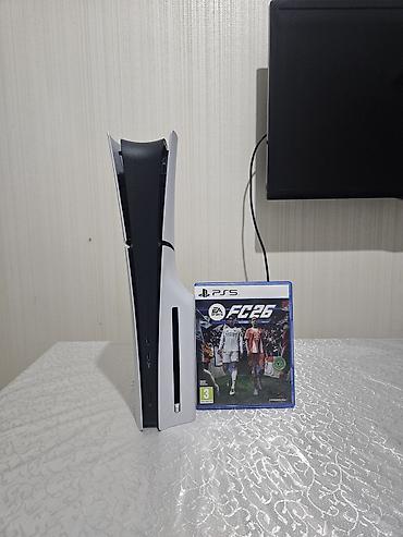 PS5 (Sony PlayStation 5): PlayStation 5 slim 1trb (Disk versiyası) + DualSense idarəetmə pultu — 2