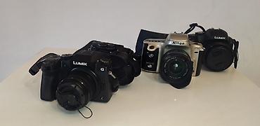 Panasonic Lumix G7k, Nikon f50, Panasonic Lumix fz-82. Panasonic G7 K