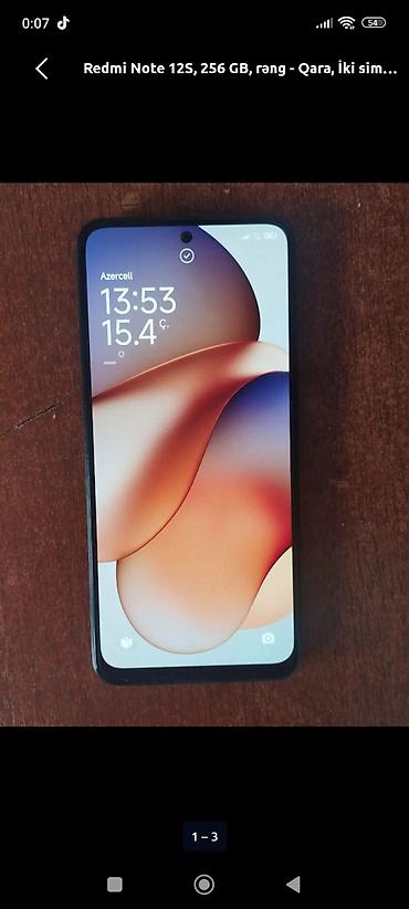 xiaomi 17 pro bakida: Redmi Note 12S, 256 GB, rəng - Qara, İki sim kartlı — 4