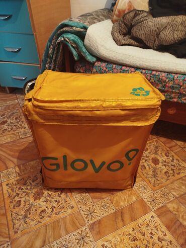Другие сумки: Желтая сумка Glovo для курьерской доставки. Прочная и вместительная, с