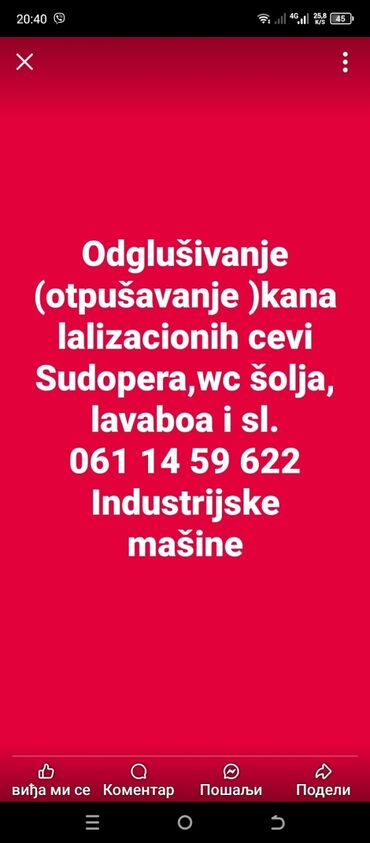 Građevinarstvo i rekonstrukcija: Usluga: Iznajmljivanje građevinskih mašina i opreme + tretmani protiv — 5