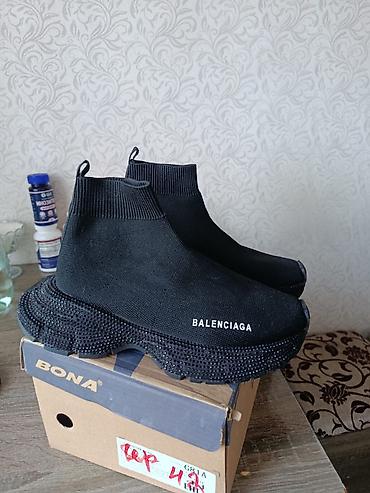 триколор: Мужские кроссовки, 36, Balenciaga, Б/у, цвет - Черный — 1