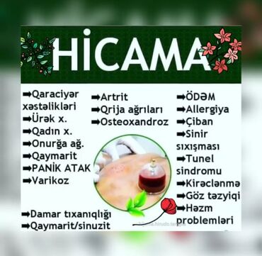 Digər gözəllik və sağlamlıq xidmətləri: Hicama, kosmetologiya