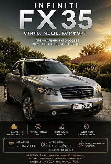 infinity g35: Infiniti FX35: 2004 г., 3.5 л, Автомат, Газ, Кроссовер — 1