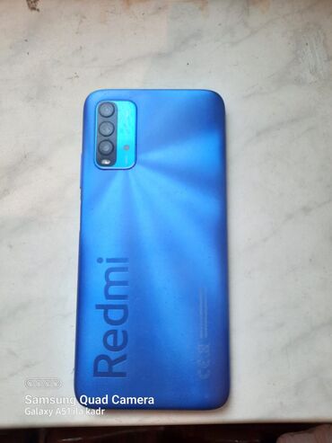 samsung işlənmiş telefonlar: Xiaomi Redmi 9T, 64 GB, rəng - Mavi, 
 Sensor, Barmaq izi, İki sim kartlı