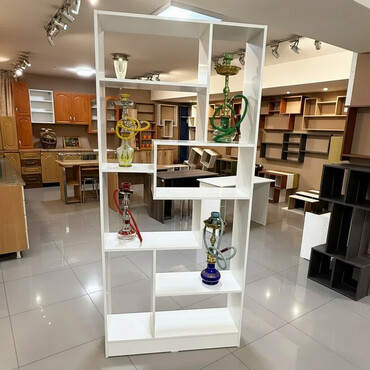 2 ярусная: Двусторонний стеллаж для зонирования STP900 (Белый) Двусторонний