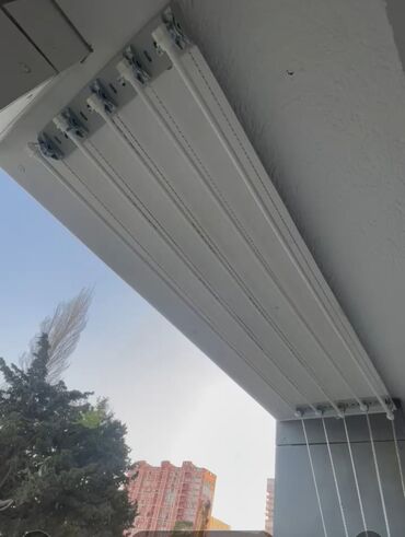 Миски: Tavan Tipi Paltar Asma Qurğusu (balkon üçün) - 5 zolaqlı tavan rels