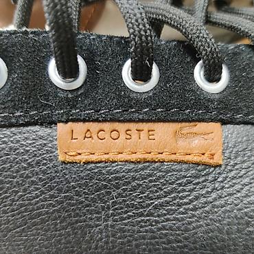 Спорттук бут кийим: Мужские кеды Lacoste - Модель: низкие кеды с шнуровкой - Цвет: черный — 4