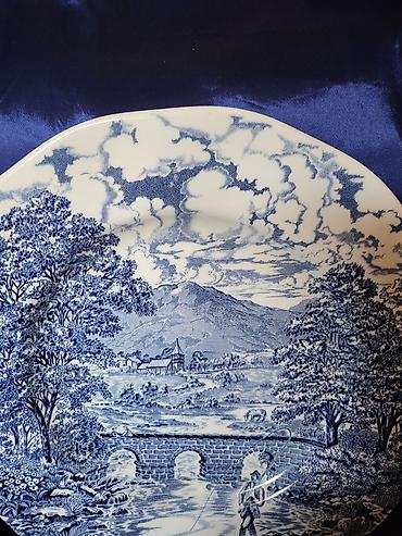 Kuhinjski setovi: Tanjiri Bridge Scenes engleski iz 70ih.god. Engleski tanjiri — 9