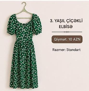 Yaşıl çiçəkli don - Rəng: tünd yaşıl, ağ çiçək naxışları - Model lalafo.az -da Yaşıl çiçəkli don - Rəng: tünd yaşıl, ağ çiçək naxışları - Model