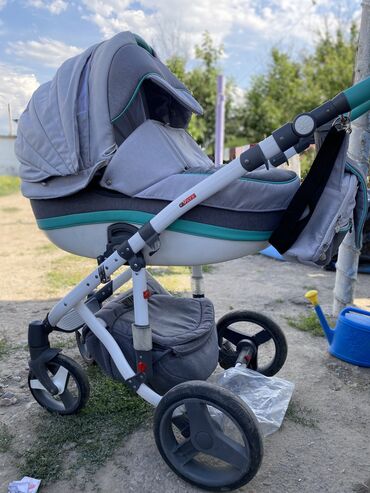 детская коляска prego: Балдар арабасы, түсү - Күмүш, Колдонулган