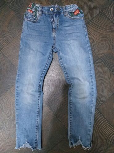 джинсы zara оптом: Джинсы и брюки, цвет - Синий, Б/у