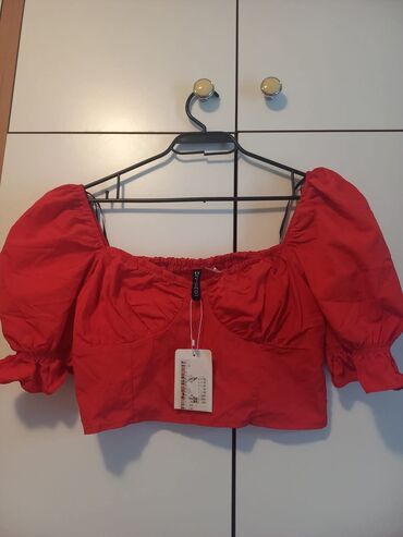 zenski top elegantni: H&M, M (EU 38), bоја - Crvena