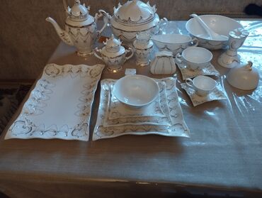 keramik qablar: Çay dəsti, rəng - Ağ, Keramika, 6 nəfərlik, Türkiyə