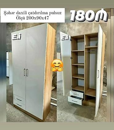Dolablar: Dolab yeni qarderob paltar dolabı güzgüsüz 2 qapılı — 1