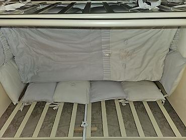 bamboo tekstil: Uşaq beşiyi – komplektli - Material: ağ rəngli taxta konstruksiya — 1
