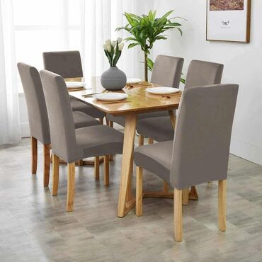 Prekrivači za nameštaj: 🍃Navlake za stolice🍃 🍃Paket sadrži 6 komada 🍃Materijal-pliš 🍃Cena-3000 — 2