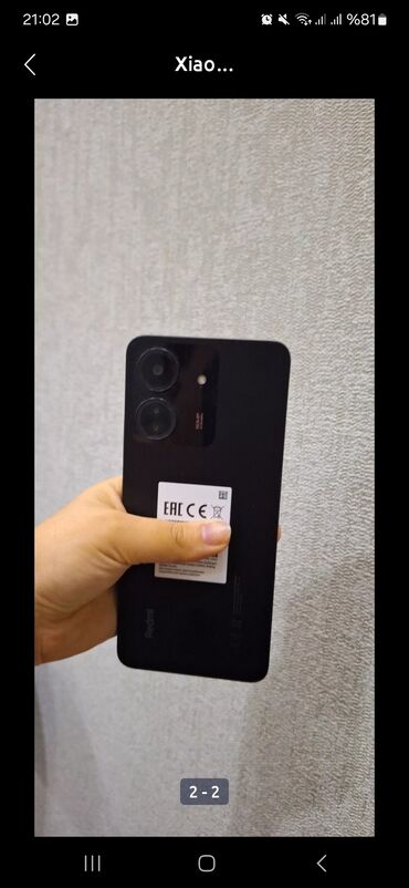tap az telefonlar: Xiaomi Redmi 13C, 128 GB, rəng - Qara, 
 Düyməli, Barmaq izi, İki sim kartlı