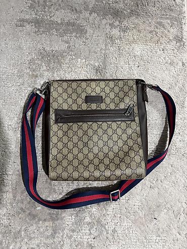 Сумки: Классическая сумка, Gucci, Италия, Материал: Комбинированный материал, Застежка на молнии, Унисекс, Б/у — 1