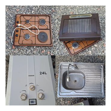 qaz plitəsi işlənmiş: Aspirator rəng - Ağ