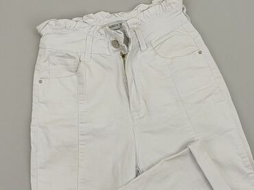 białe bluzki bawełniane damskie: Jeansy, S, stan - Dobry