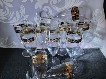 Čaše: Case kristal za vino 10kom.,iz 70ih. Case perfektne,sve na njima — 6