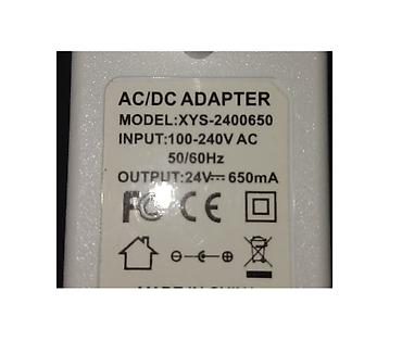 hyper x cloud: Блок питания XYS-2400650 AC Adapter 24V 0.65A 15W, Round Barrel — 2