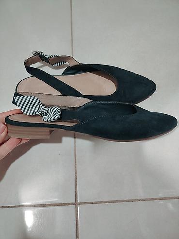 Baletanke: Ženske slingback baletanke na malu petu - Boja: tamno plava/teget - — 5