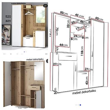 Dolablar: Yeni, 3 qapılı, Güzgülü, Ağ, Açılan, Düz dolab — 1