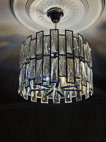 xrustal gablar: Çılçıraq, 3 lampa, Xrustal — 1