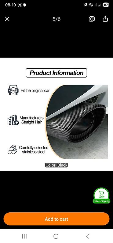 bmw e39 ön lip: 76 mm-lik səsboğucular üçün. Yenidir. Prado və digər SUV modellərə — 2